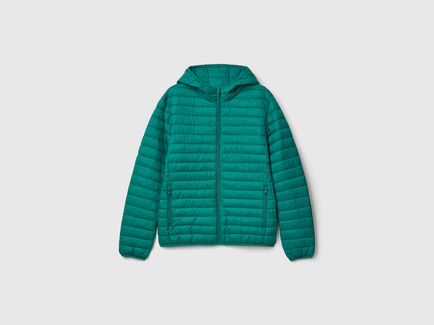 Piumino imbottito in ovatta riciclata da uomo verde scuro | Benetton Outlet