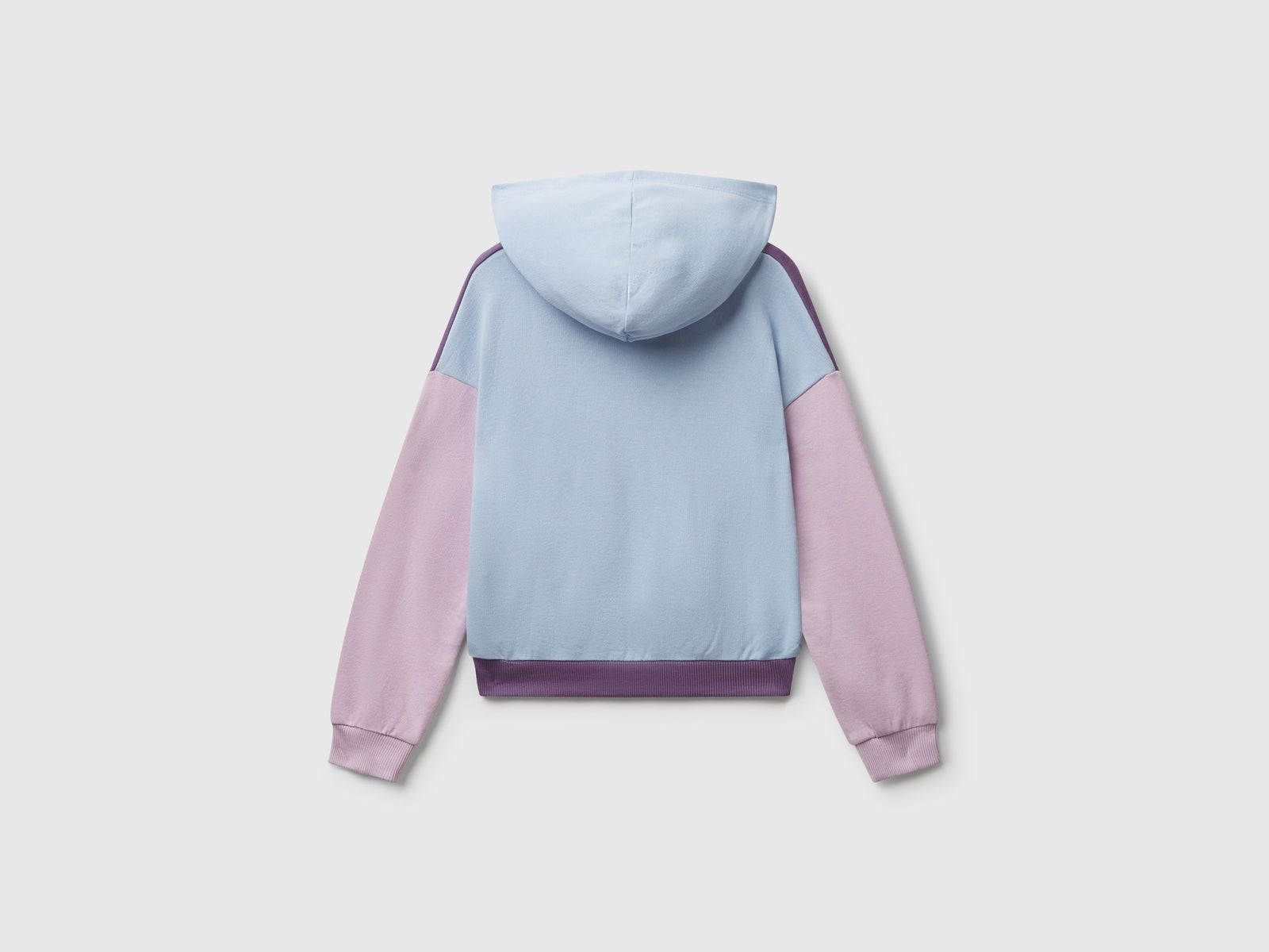 Felpa con stampa e cappuccio da bambina lavanda 2 | Benetton Outlet