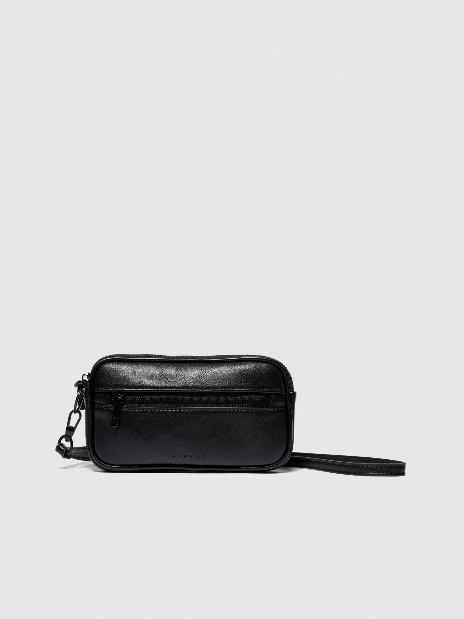 Porta cellulare con cordoncino da uomo nero | Sisley Outlet