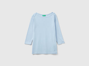 T-shirt con scollo a barchetta 100% cotone