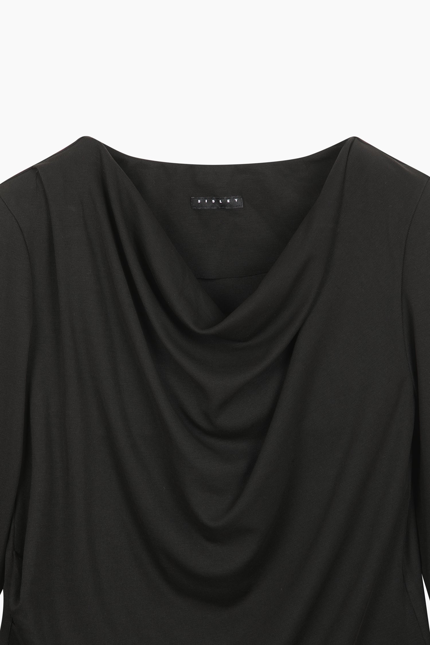 T-shirt con contrasto e ricamo da donna nero 3 | Sisley Outlet