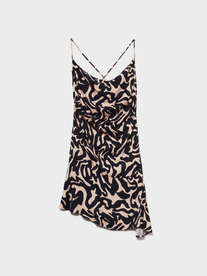 Vestito stampato con arriccio