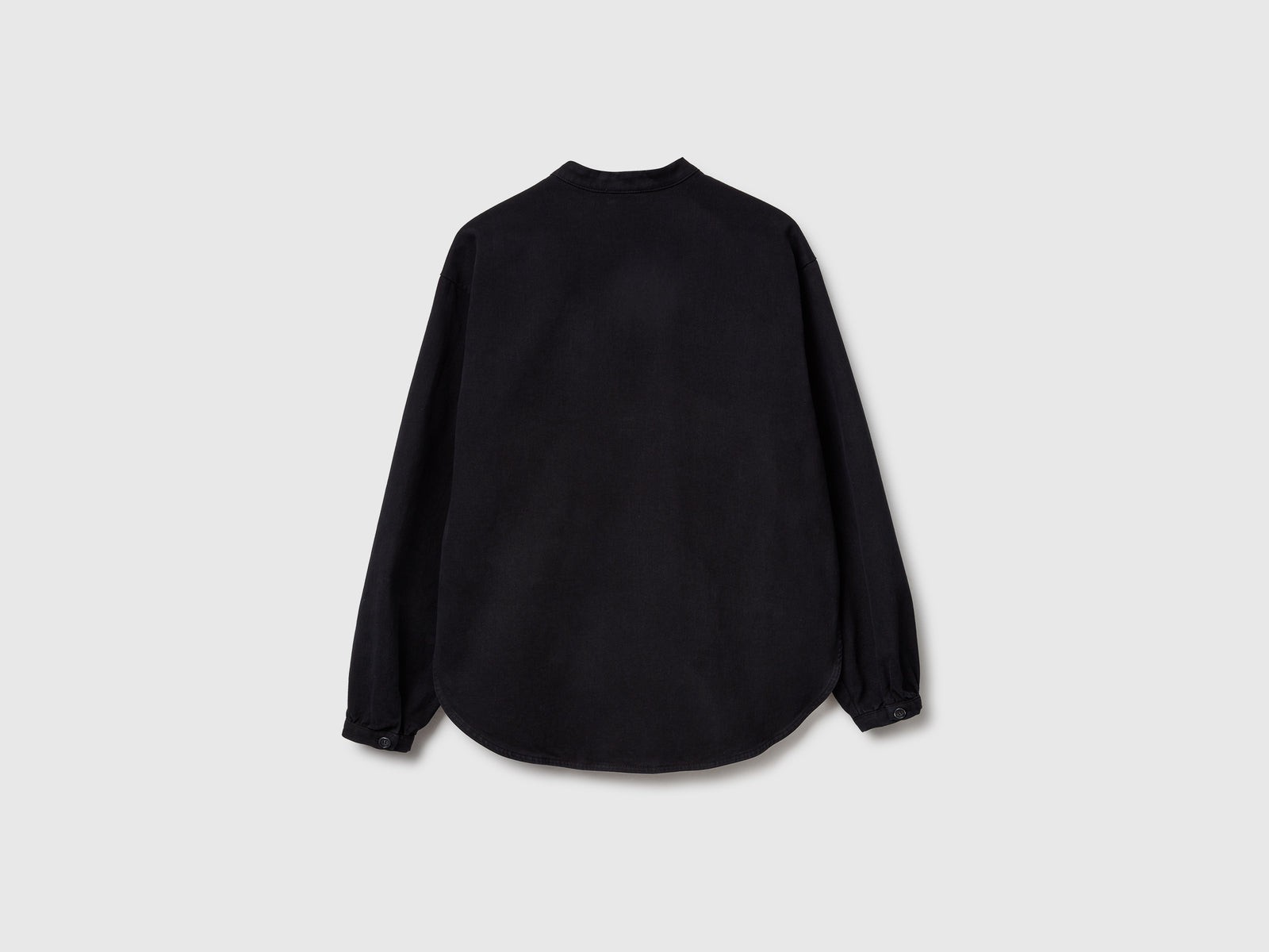 Camicia over fit collo alla coreana da donna nero 2 | Benetton Outlet