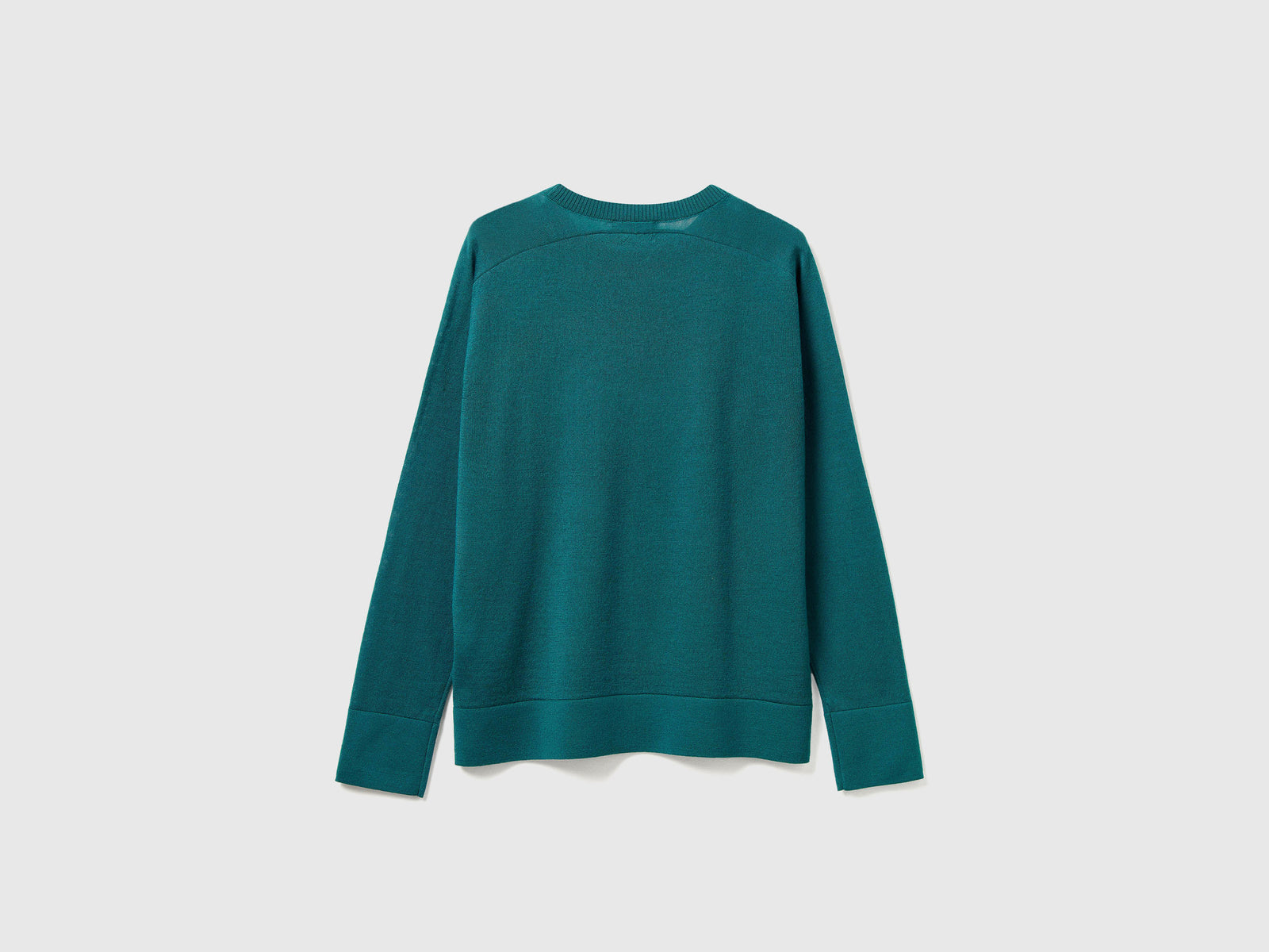 Maglia in pura lana Merino da donna verde scuro 2 | Benetton Outlet
