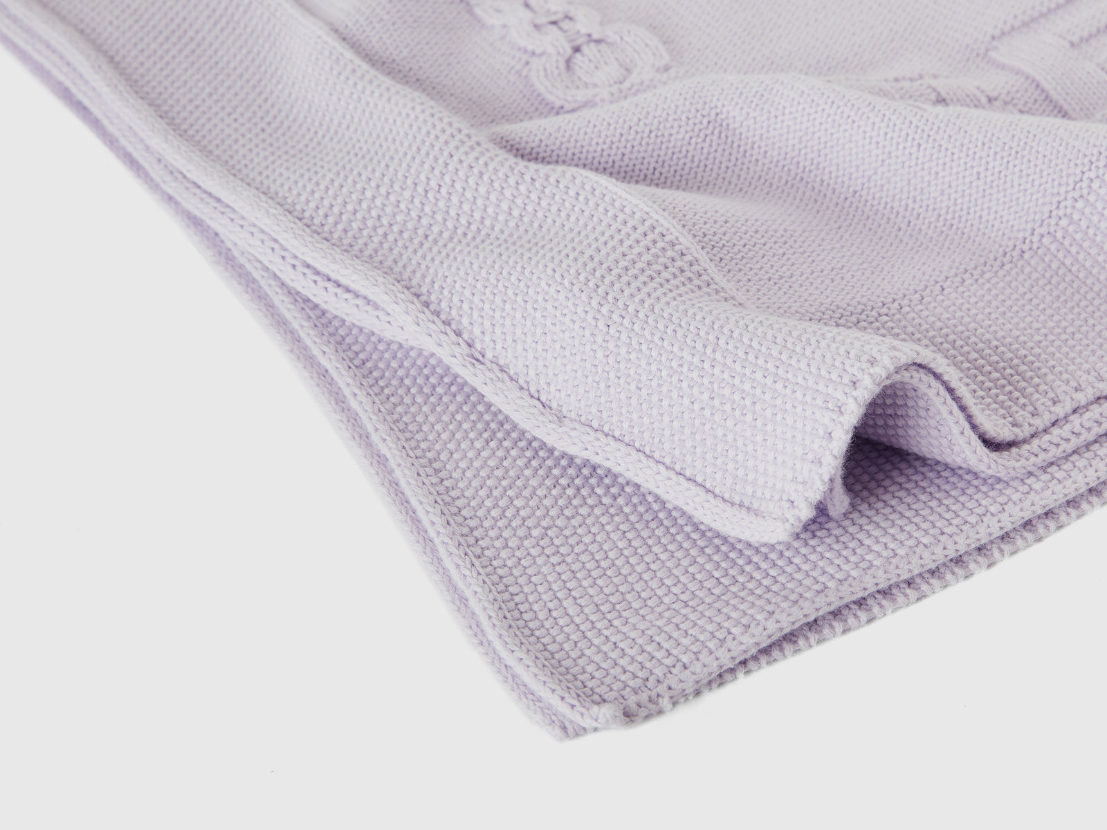 Copertina baby in maglia da neonato lilla 2 | Benetton Outlet