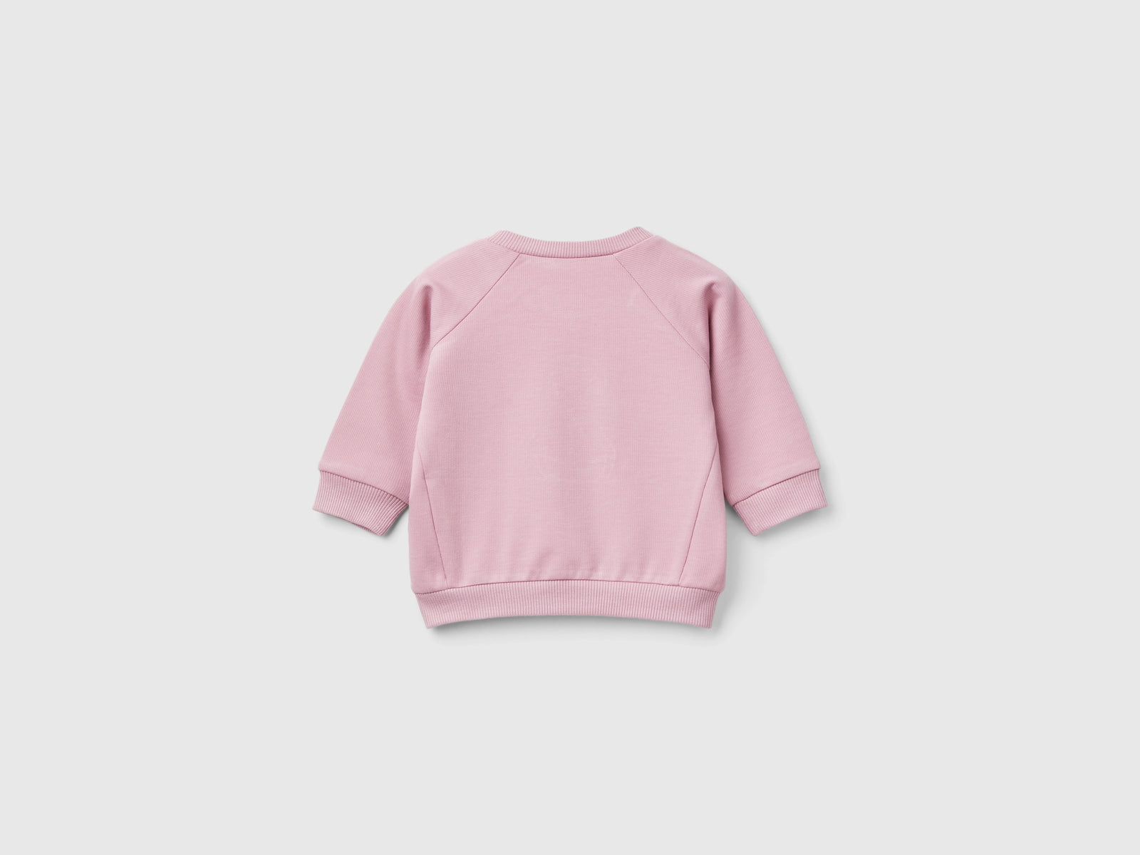 Felpa con ricamo animaletto da neonato malva 2 | Benetton Outlet