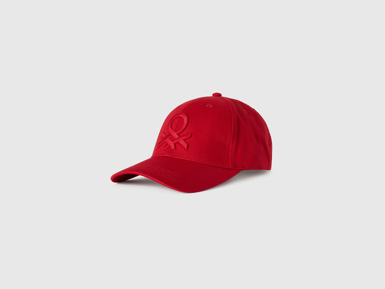 Cappello baseball con logo ricamato da uomo rosso | Benetton Outlet