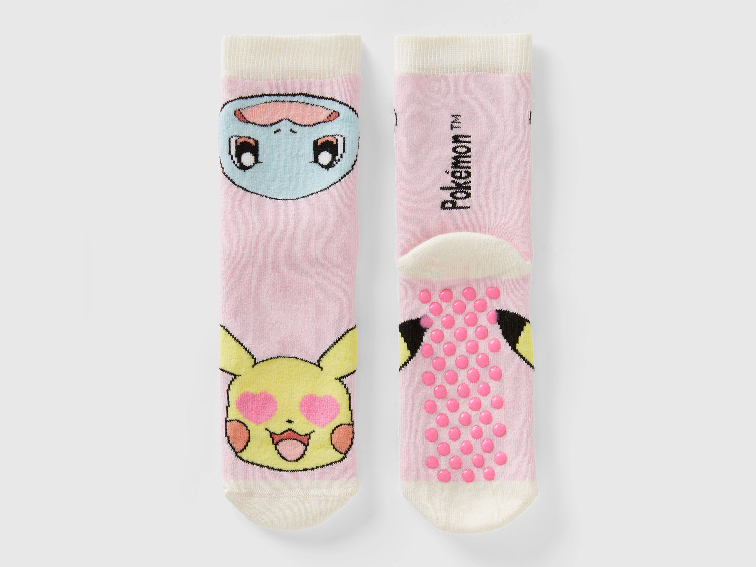 Calzini antiscivolo Pokémon da bambino rosa tenue | Benetton Outlet