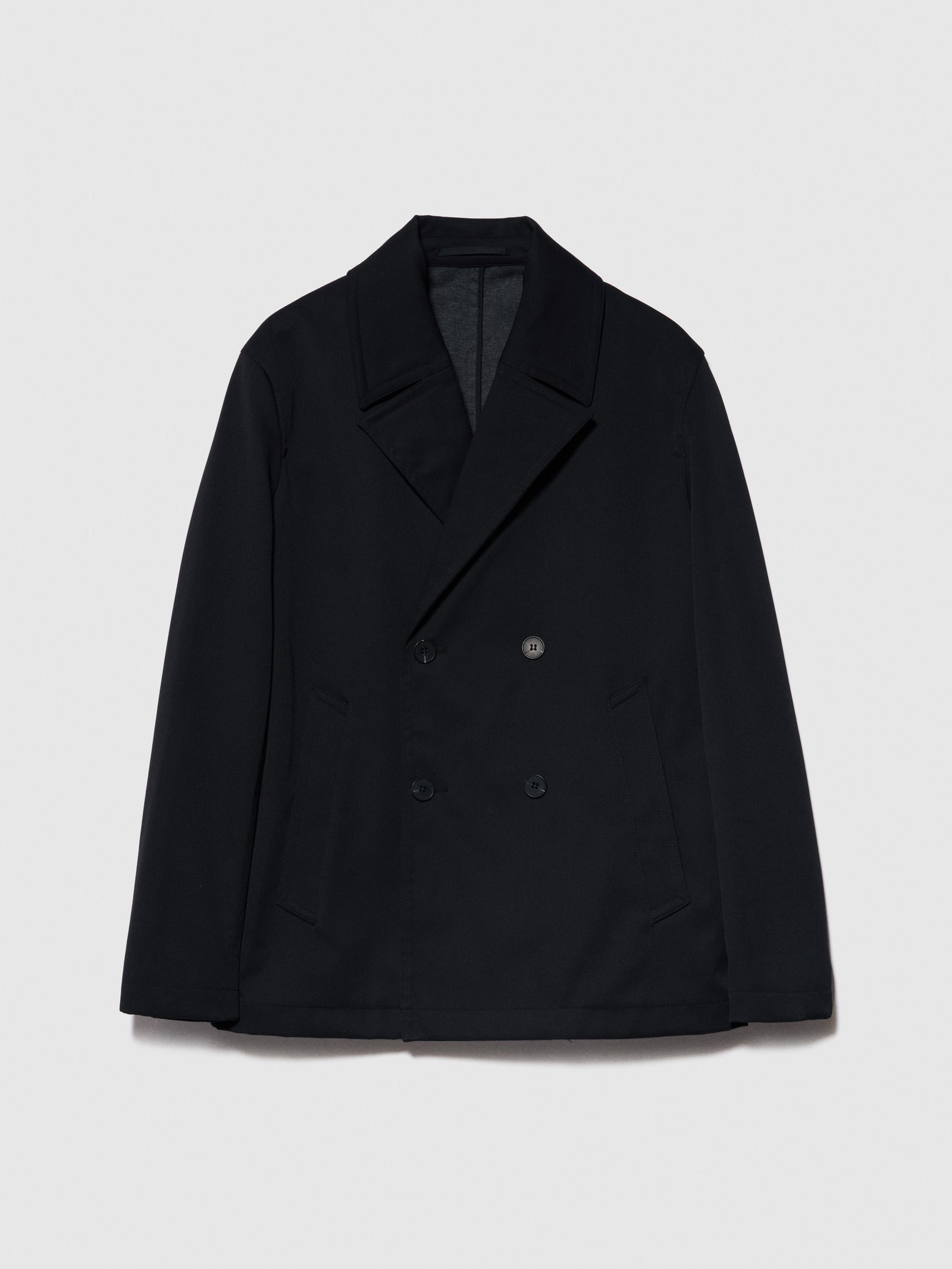 Giacca peacoat doppiopetto da uomo nero | Sisley Outlet