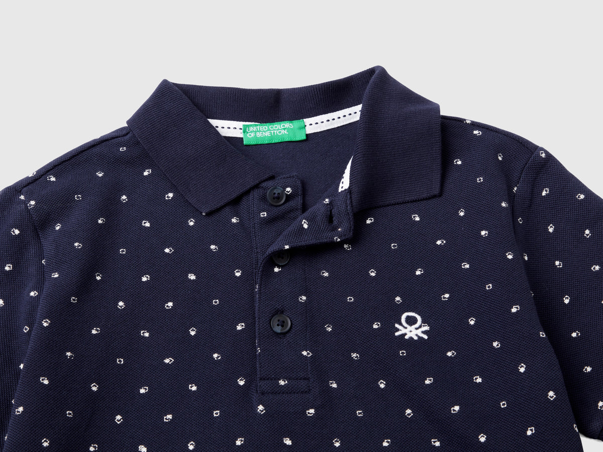 Polo micro fantasia slim fit