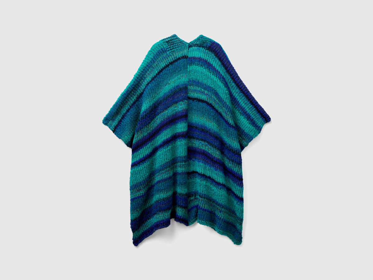 Poncho in misto lana