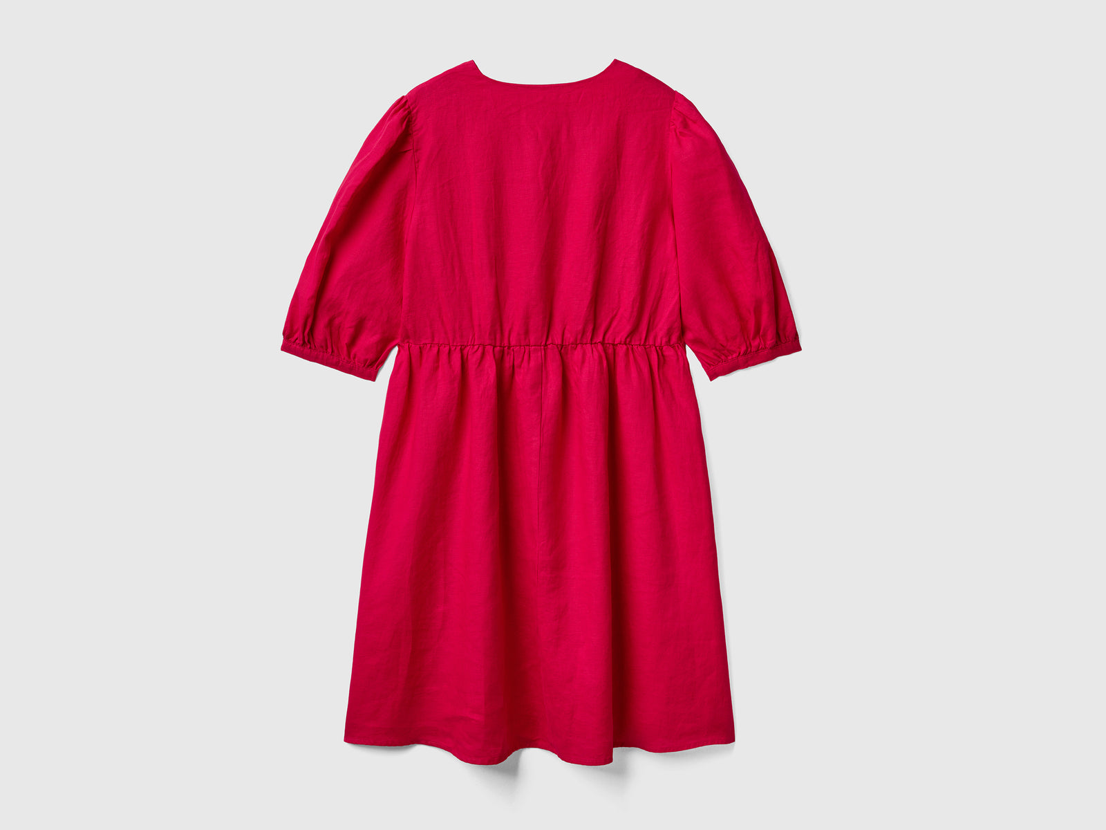 Abito con scollo a V da donna fucsia 2 | Benetton Outlet