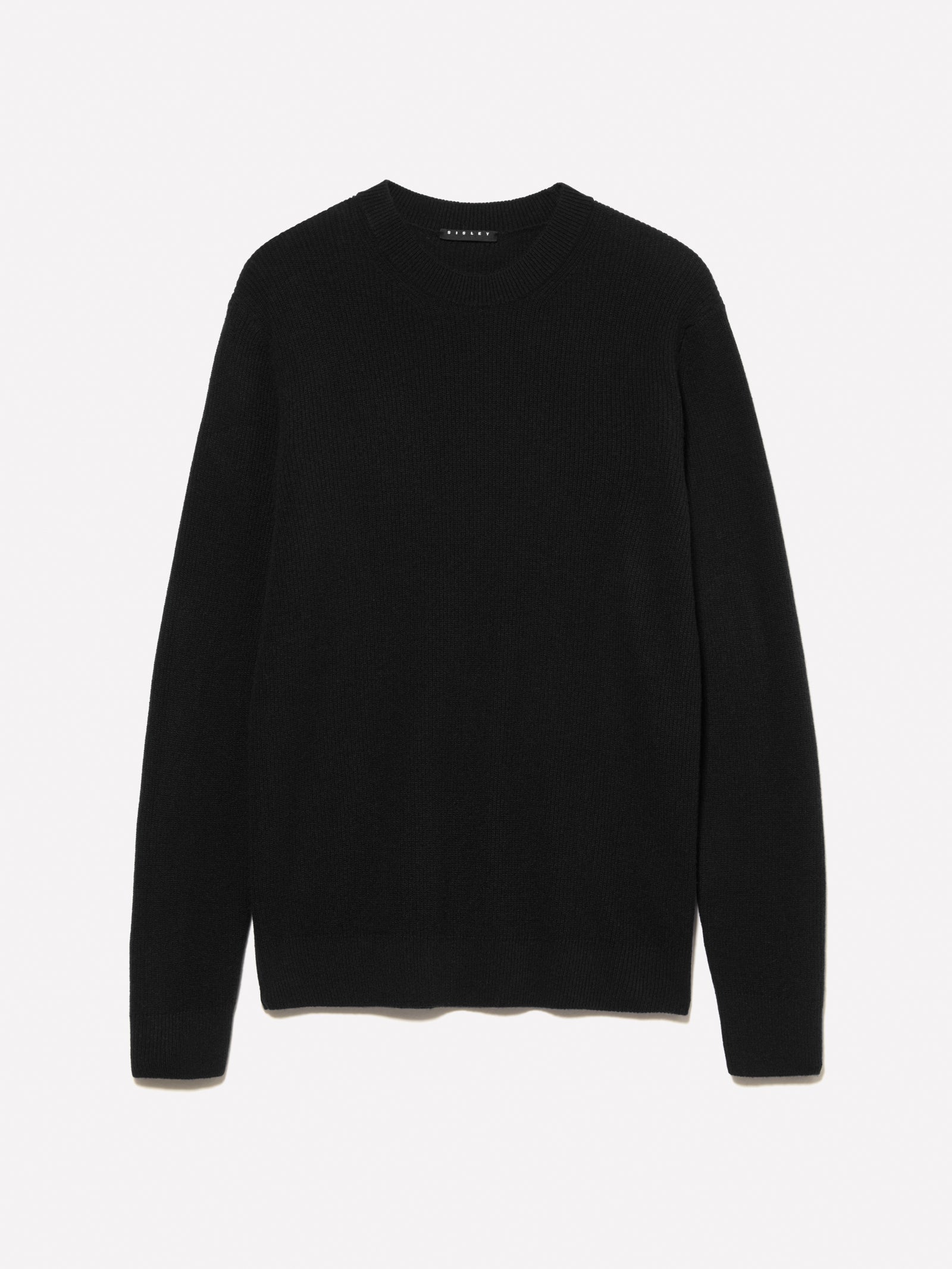 Crew neck sweater da uomo nero | Sisley Outlet