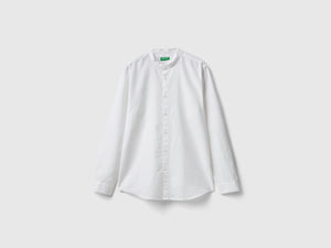 Camicia coreana in misto lino