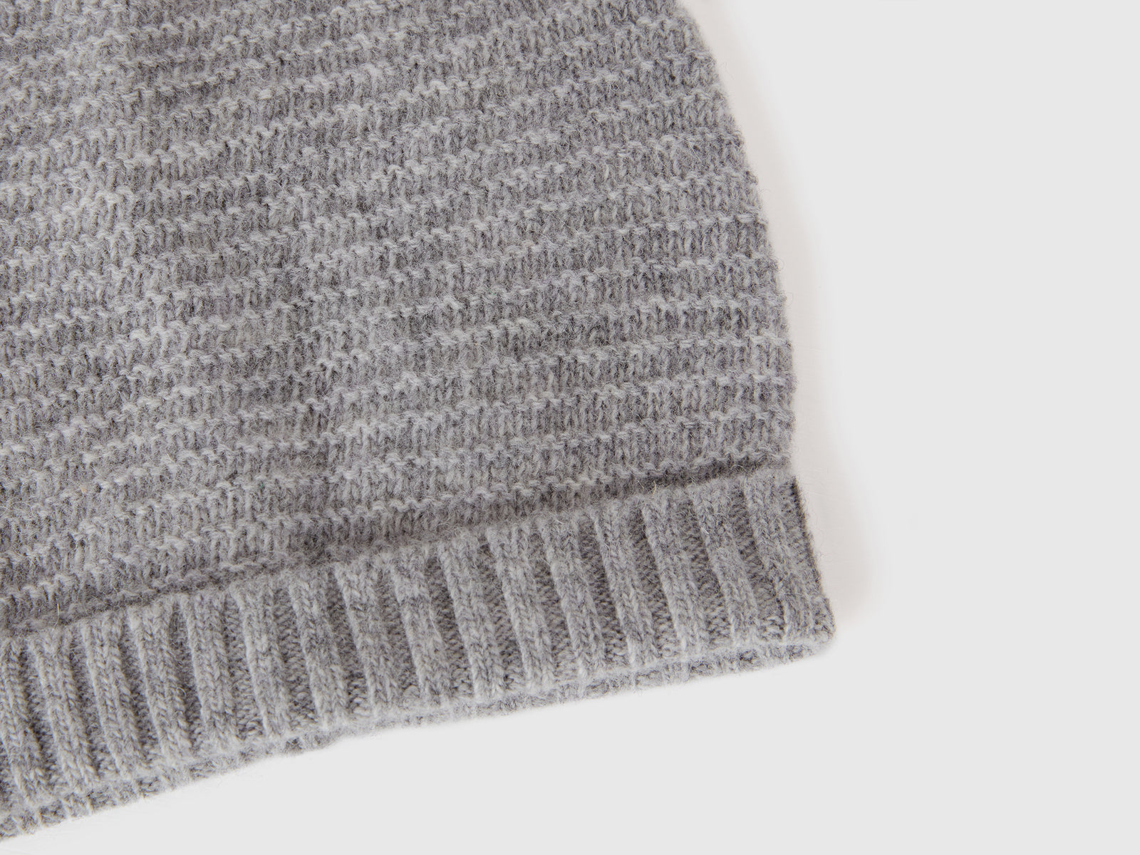 Cappellino in misto lana da bimbo grigio chiaro 3 | Benetton Outlet