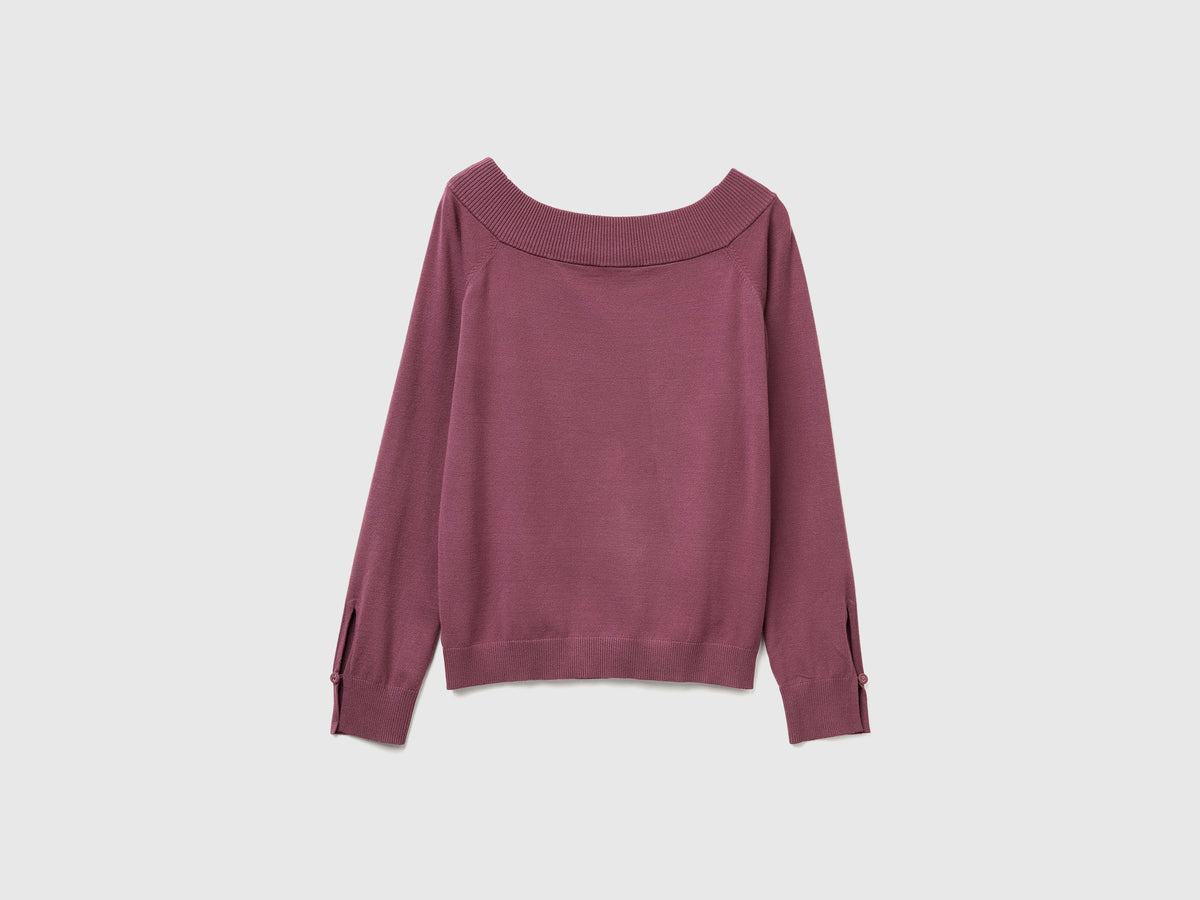 Maglia con scollo bardot