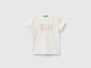 T-shirt con ricamo in corda