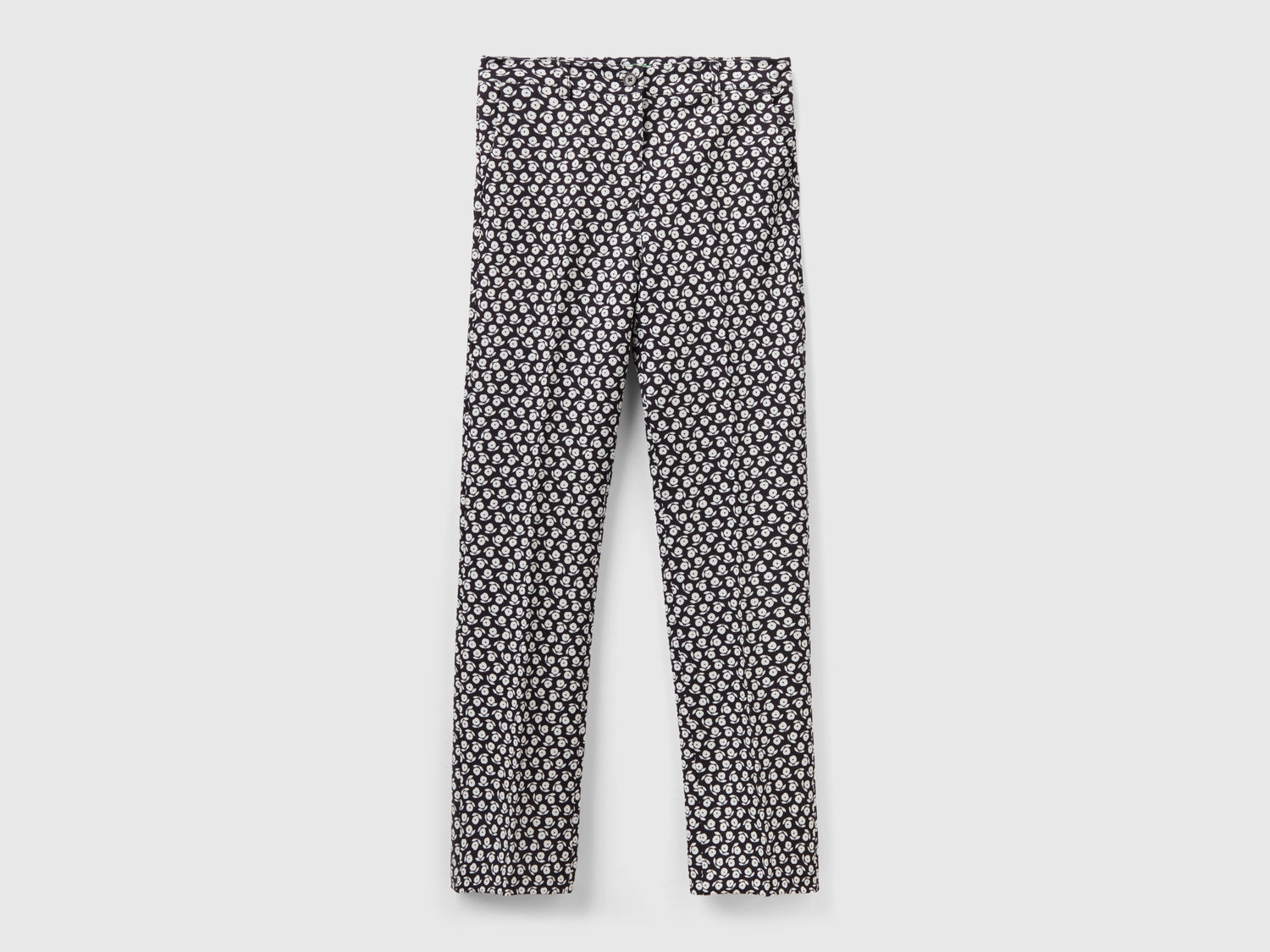 Pantaloni con stampa fiori da donna bianco | Benetton Outlet