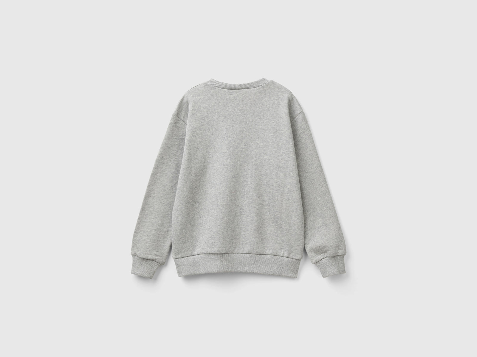 Felpa con stampa logo da bambino grigio chiaro 2 | Benetton Outlet