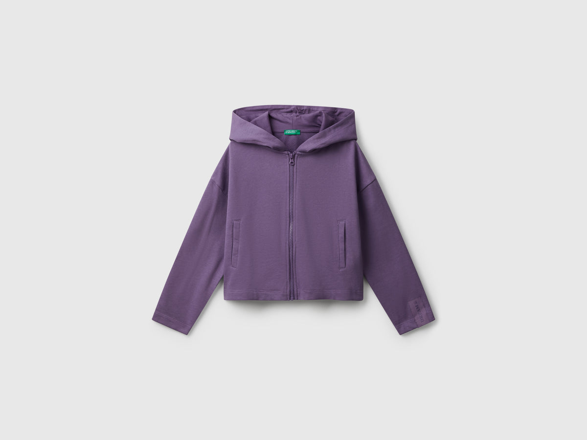 Felpa con zip e cappuccio