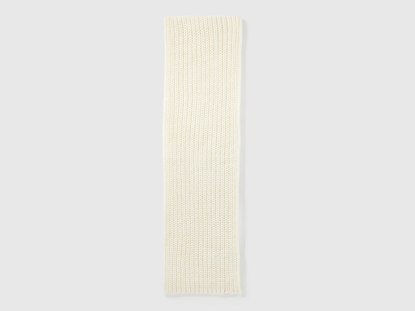 Sciarpa in misto lana da bambino bianco panna 2 | Benetton Outlet