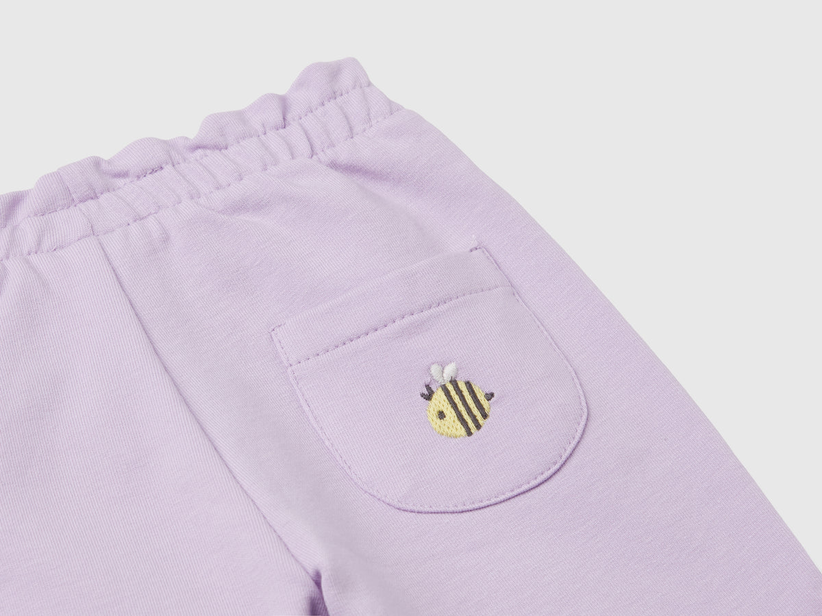 Pantaloni in felpa di cotone bio stretch