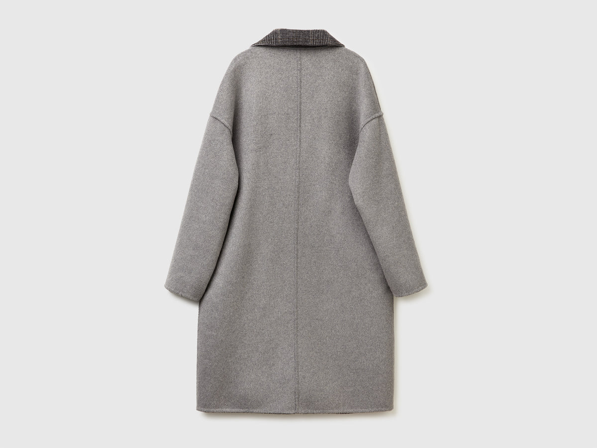 Cappotto reversibile in misto lana