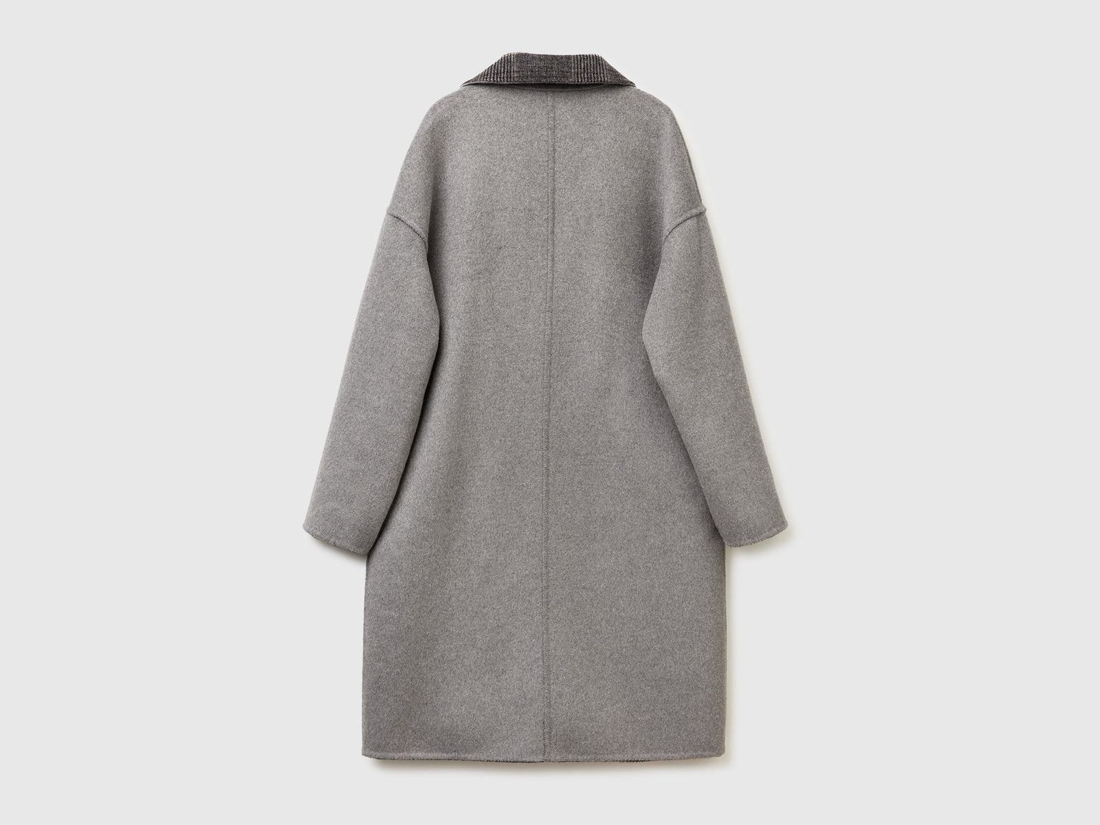 Cappotto reversibile in misto lana da donna grigio 2 | Benetton Outlet