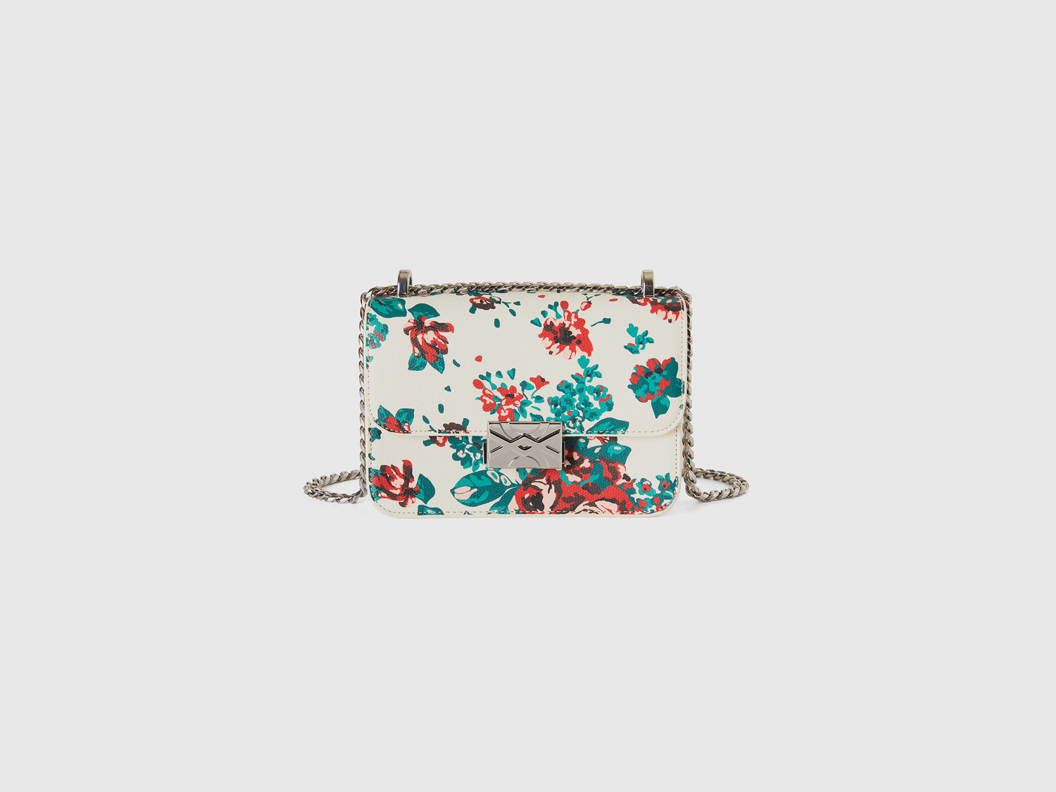 Be Bag piccola con stampa floreale da donna bianco panna | Benetton Outlet