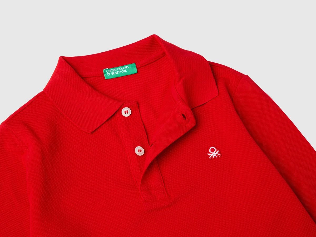 Polo manica lunga 100% cotone bio