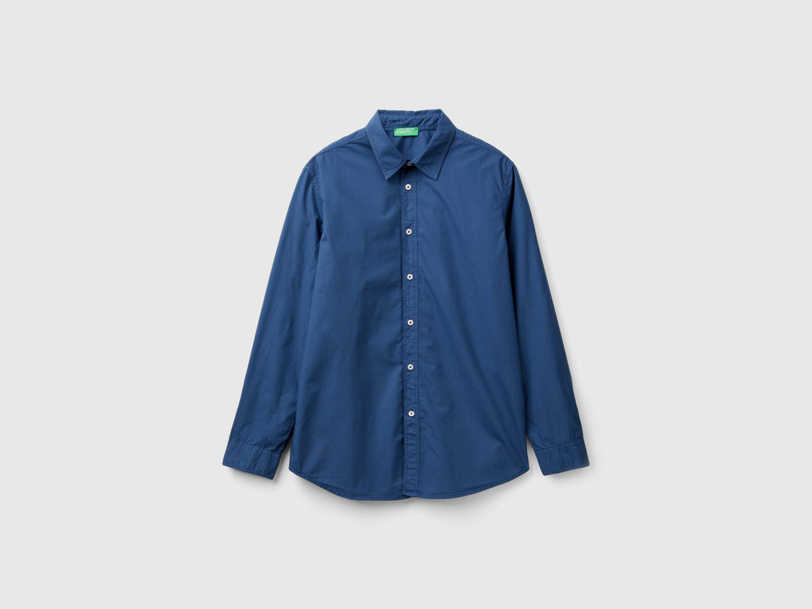 Camicia slim fit 100% cotone da uomo avio | Benetton Outlet