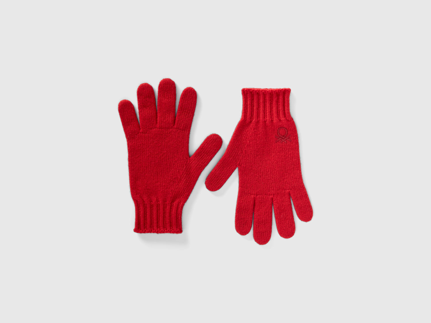 Guanti in misto lana stretch da bambino rosso | Benetton Outlet