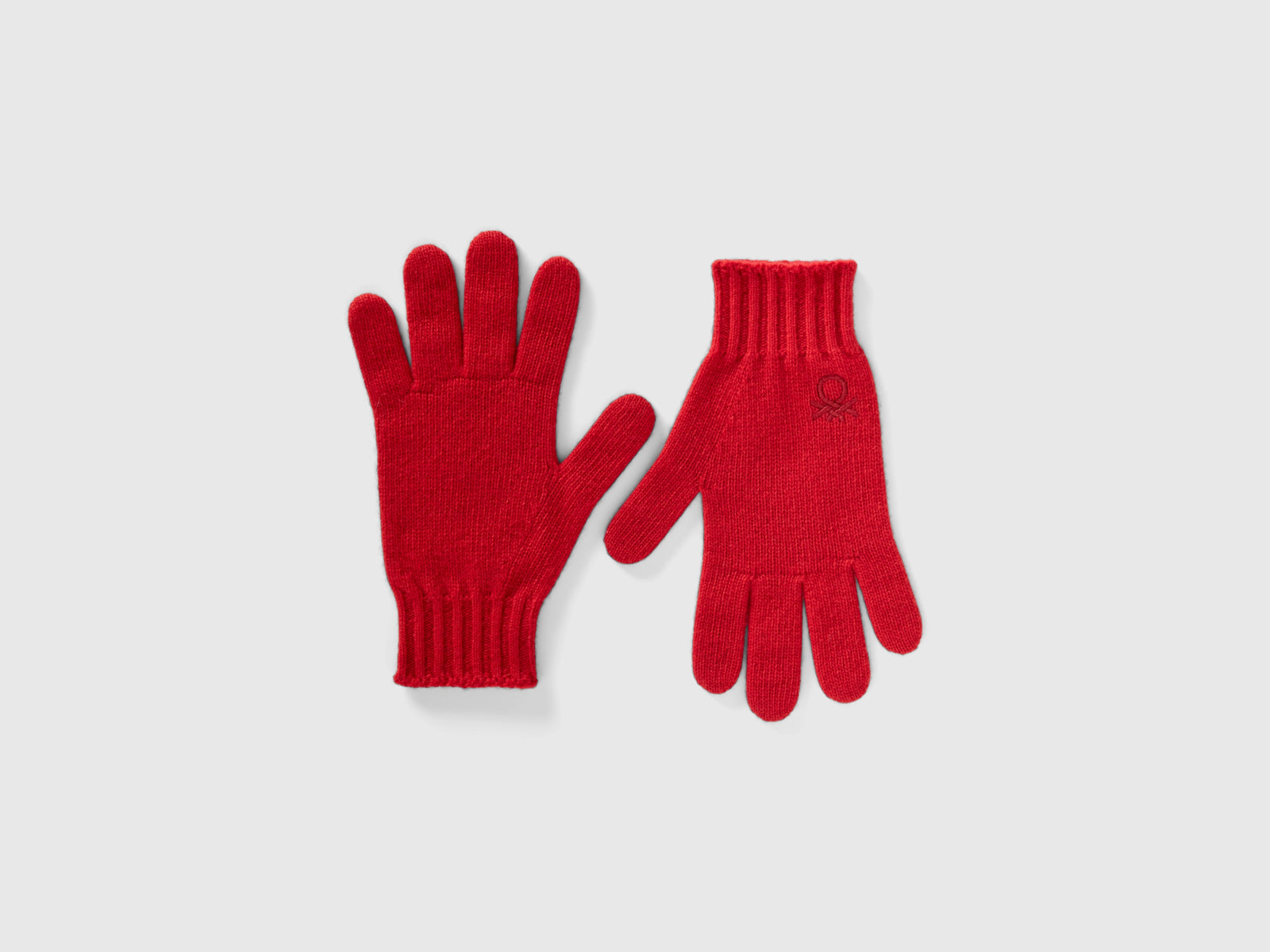 Guanti in misto lana stretch da bambino rosso | Benetton Outlet