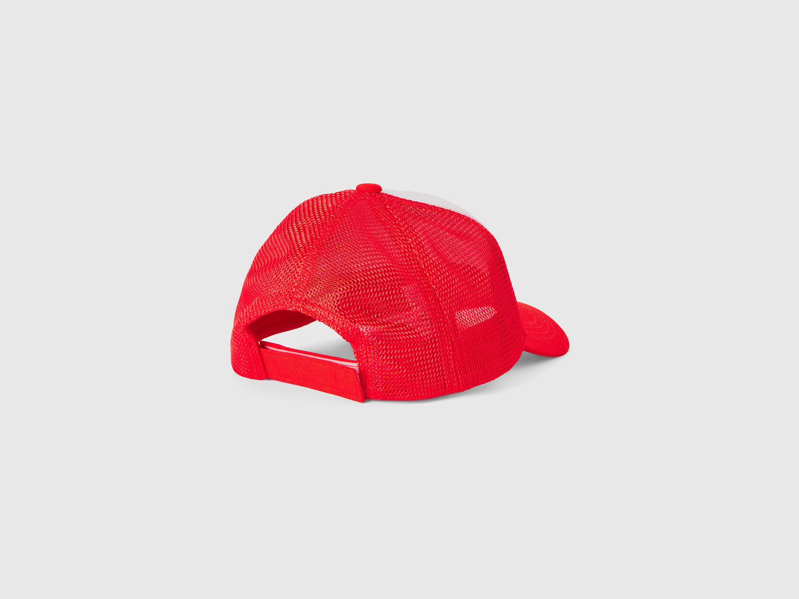 Cappello baseball in cotone e rete da bimbo rosso corallo 2 | Benetton Outlet