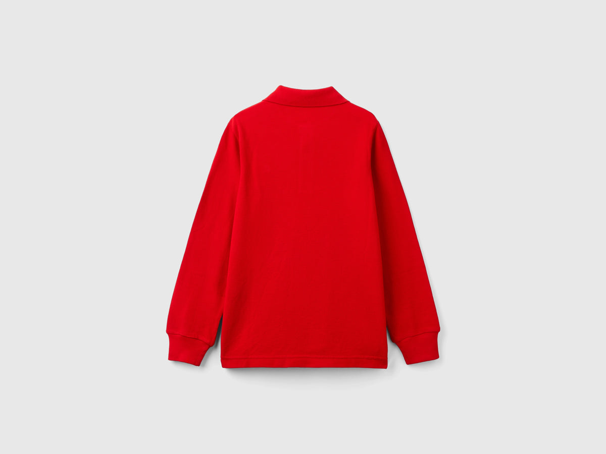 Polo manica lunga 100% cotone bio