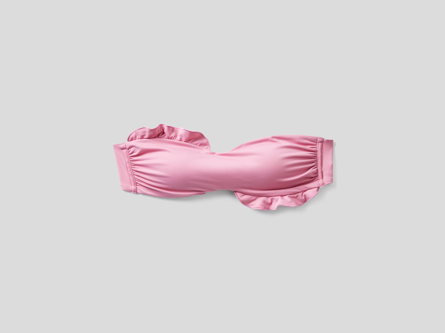 Fascia costume con balze in ECONYL® da donna rosa | Benetton Outlet