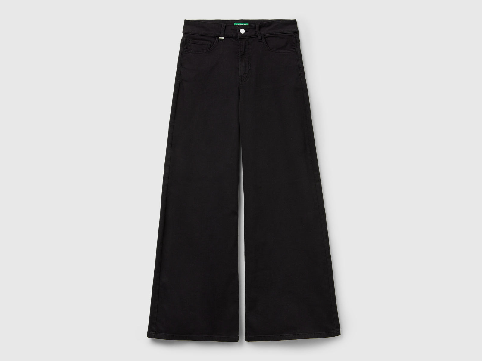 Pantaloni wide fit da donna nero | Benetton Outlet