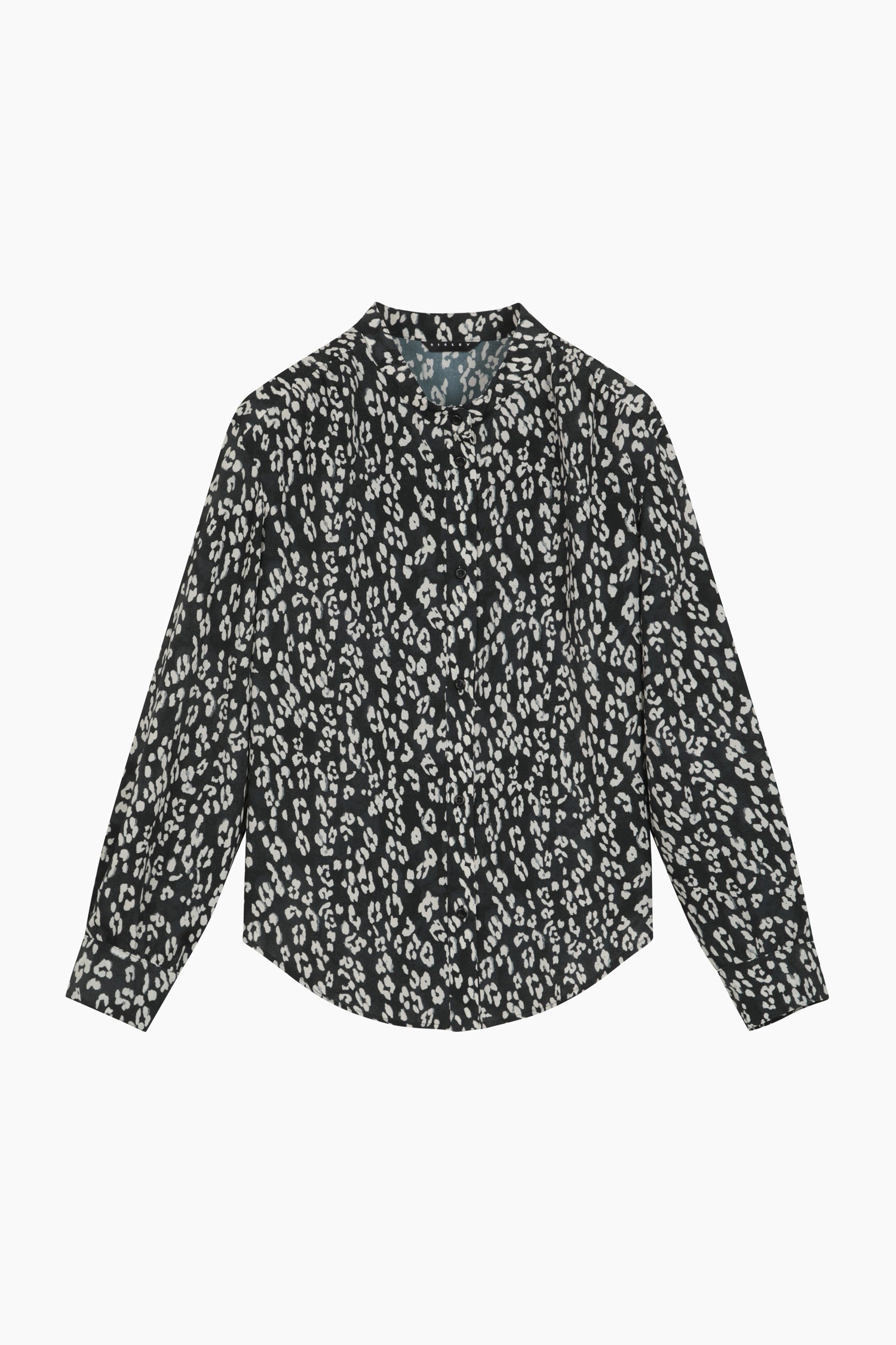 Camicia animalier da donna nero | Sisley Outlet