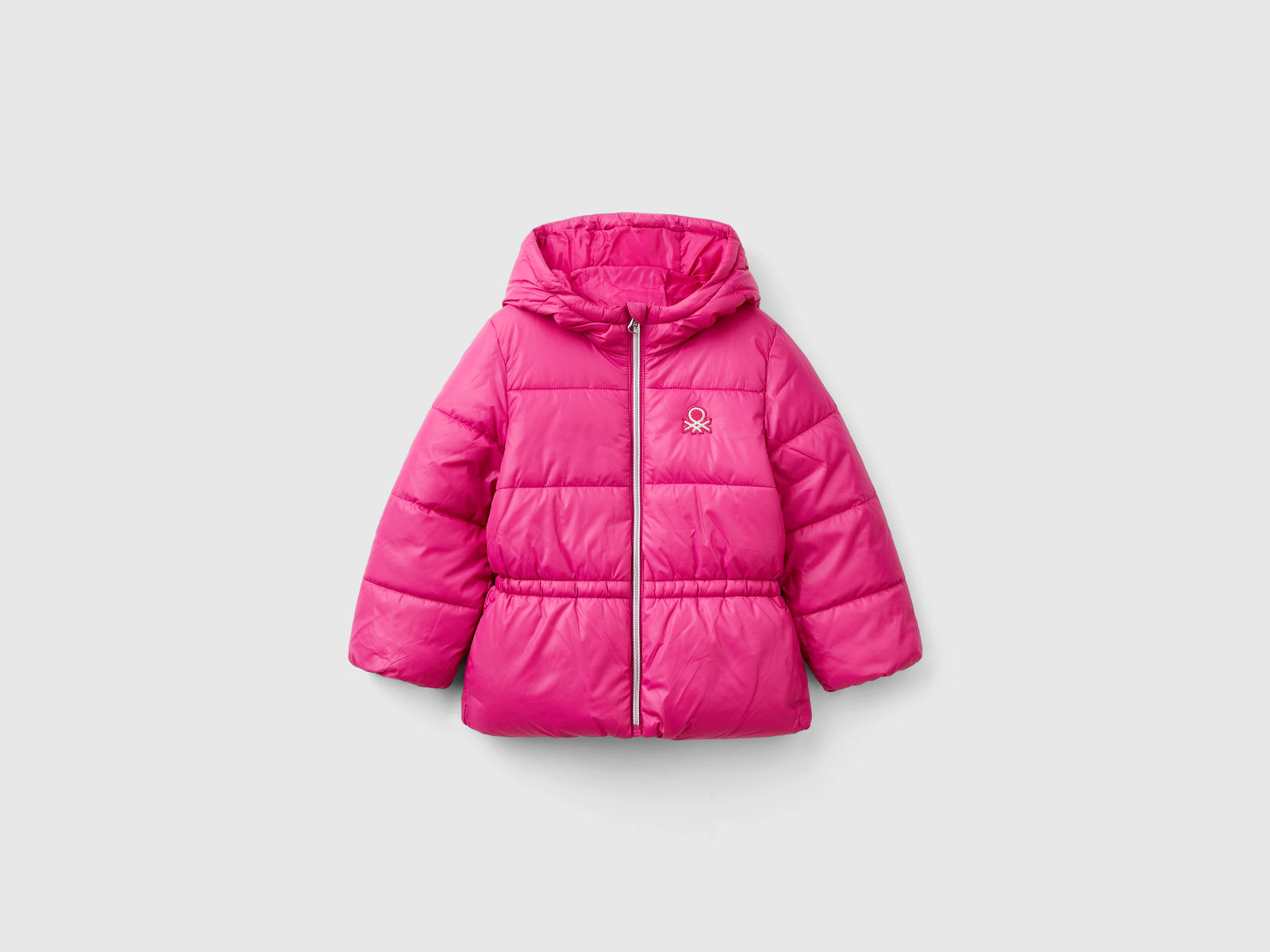 Nylon jacket with hood da bimba fucsia | Benetton Outlet