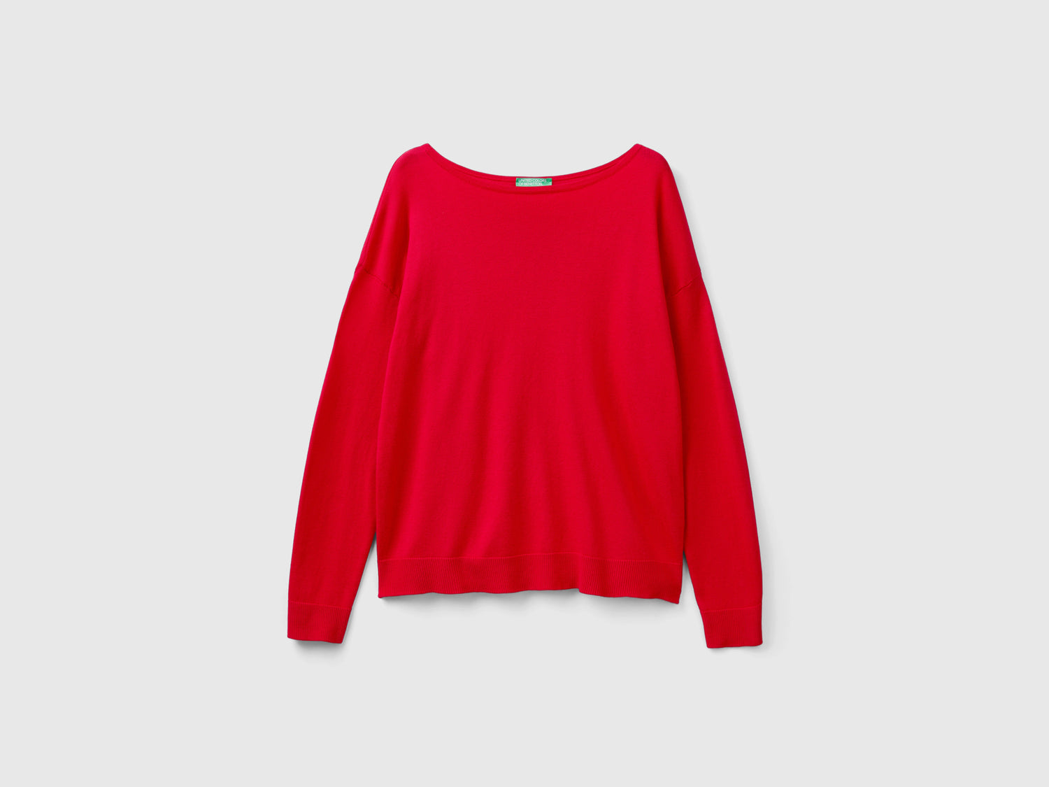 Maglia con scollo a barchetta da donna rosso | Benetton Outlet