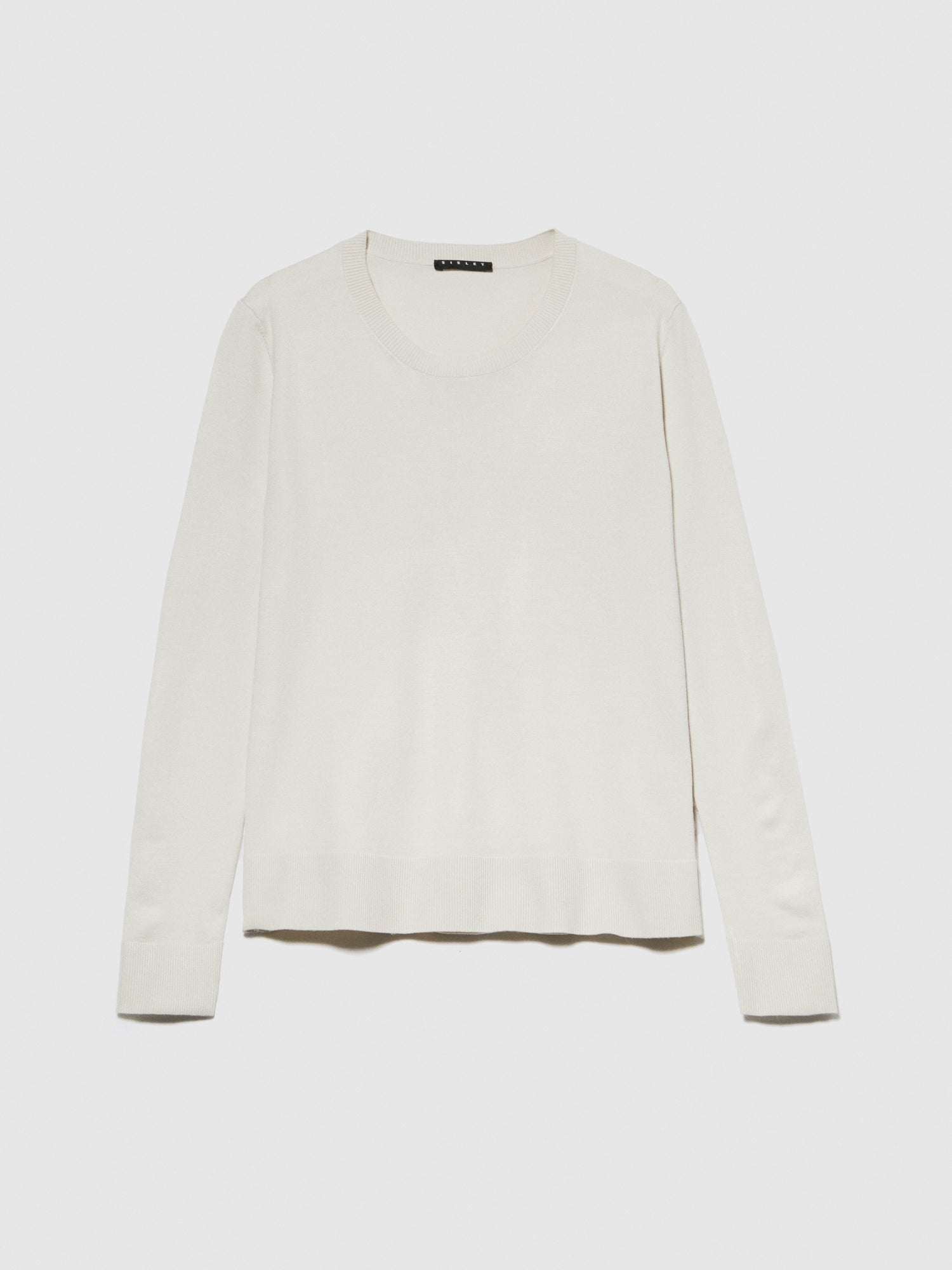 Maglia girocollo da donna bianco panna | Sisley Outlet