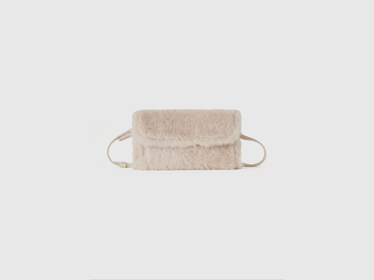 Borsa in pelliccetta sintetica da bambina bianco panna | Benetton Outlet