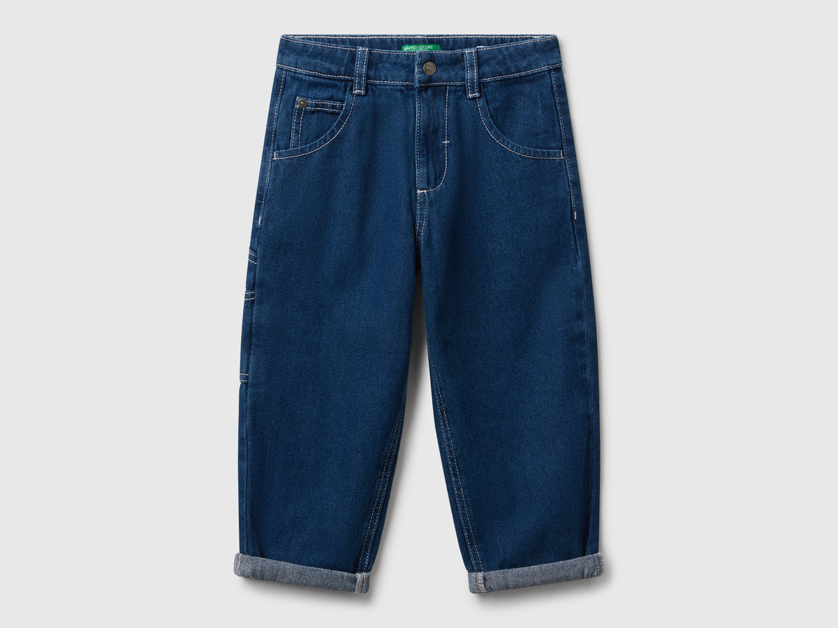 Jeans balloon fit da bimbo blu scuro | Benetton Outlet