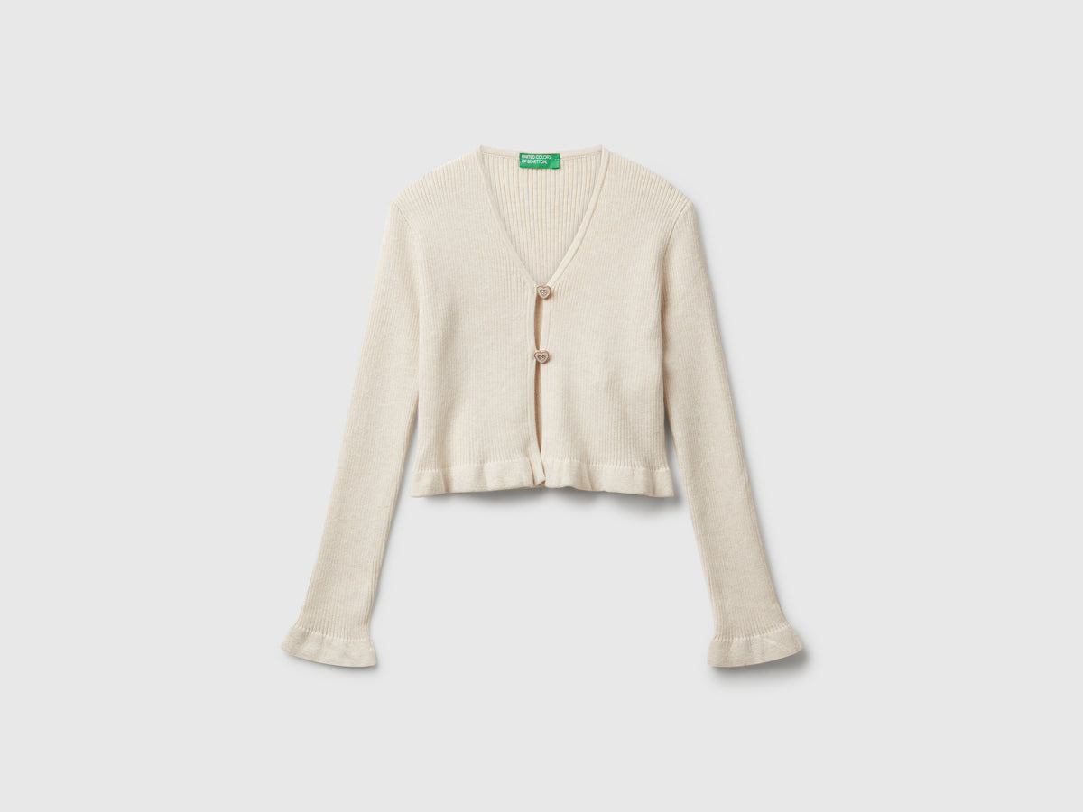 Cardigan con bottoni cuoricino