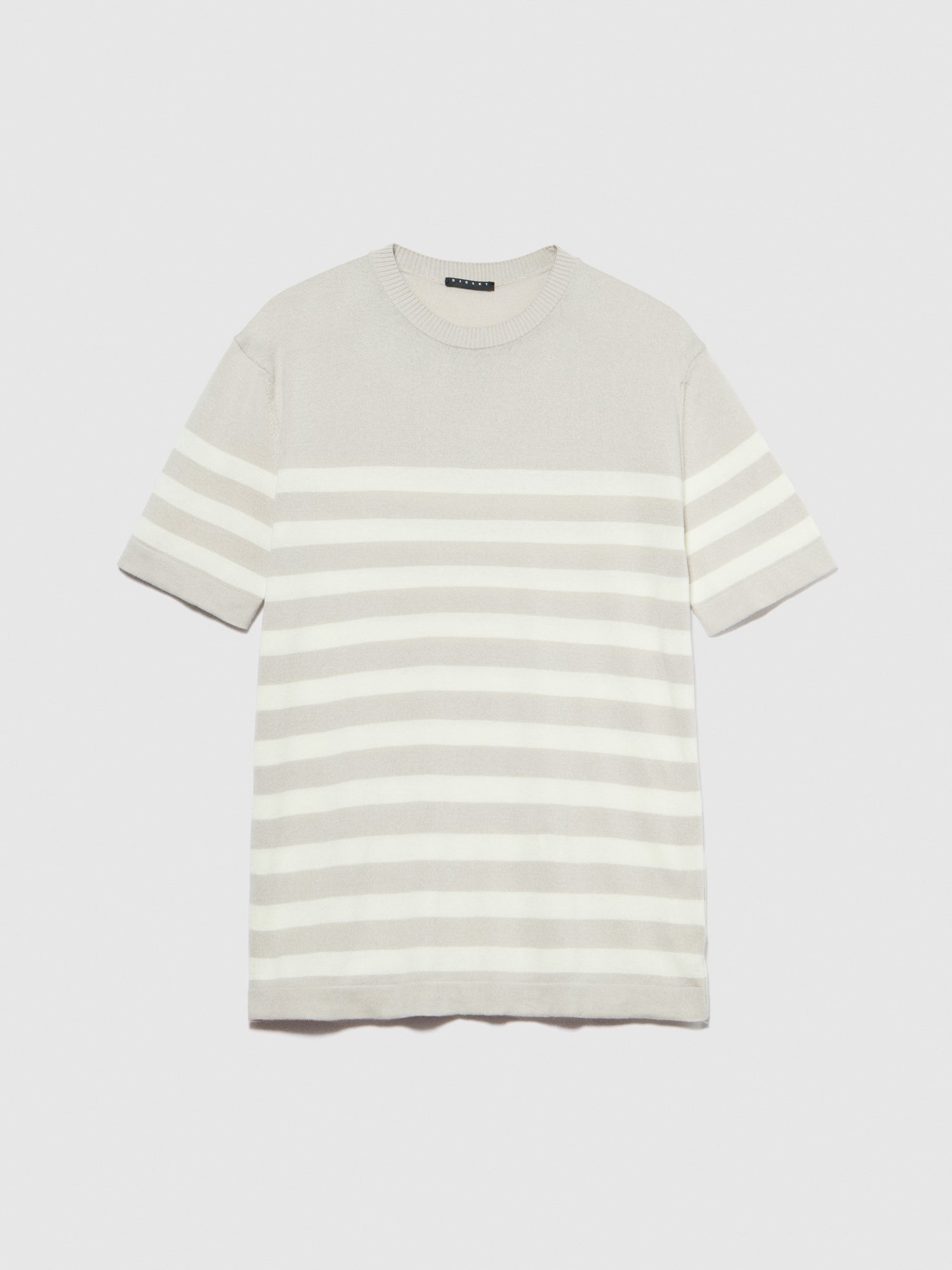 T-shirt in maglia a righe da uomo beige | Sisley Outlet