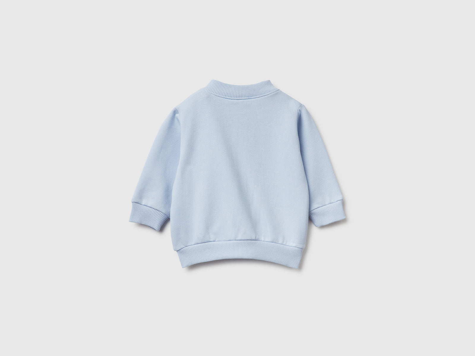 Calda felpa con stampa logo da neonato celeste 2 | Benetton Outlet