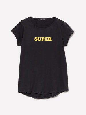 T-shirt 100% cotone bio con stampa lettering