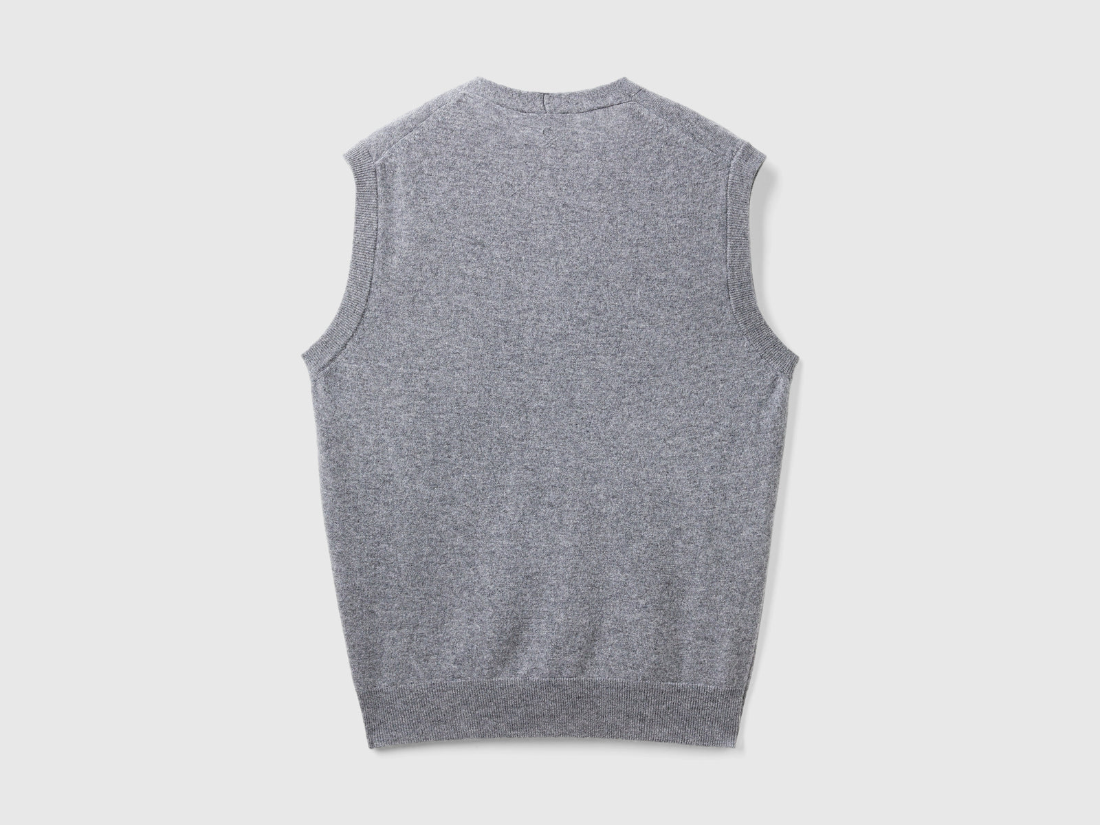 Gilet in pura lana Merino da uomo grigio scuro 2 | Benetton Outlet