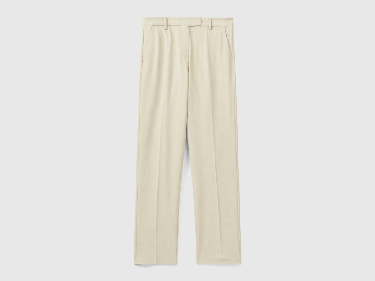 Pantaloni fluidi regular fit da donna beige | Benetton Outlet