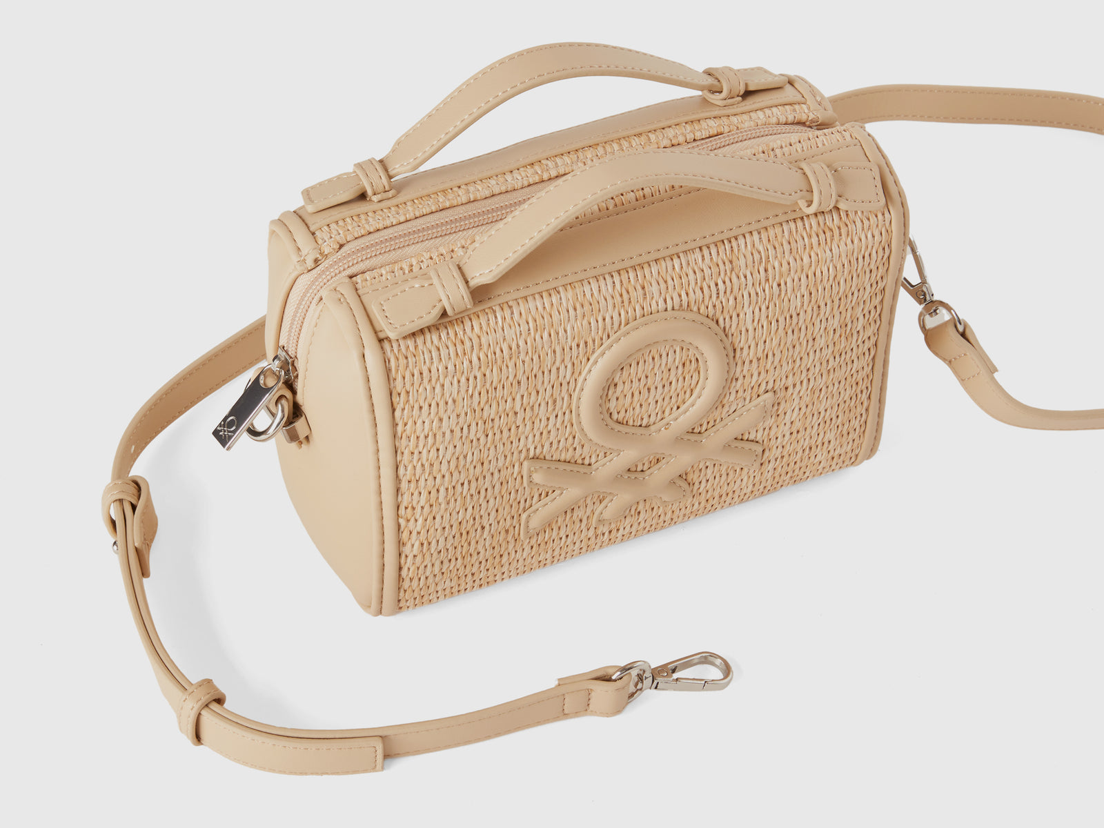 Borsa piccola effetto rafia da donna beige 3 | Benetton Outlet